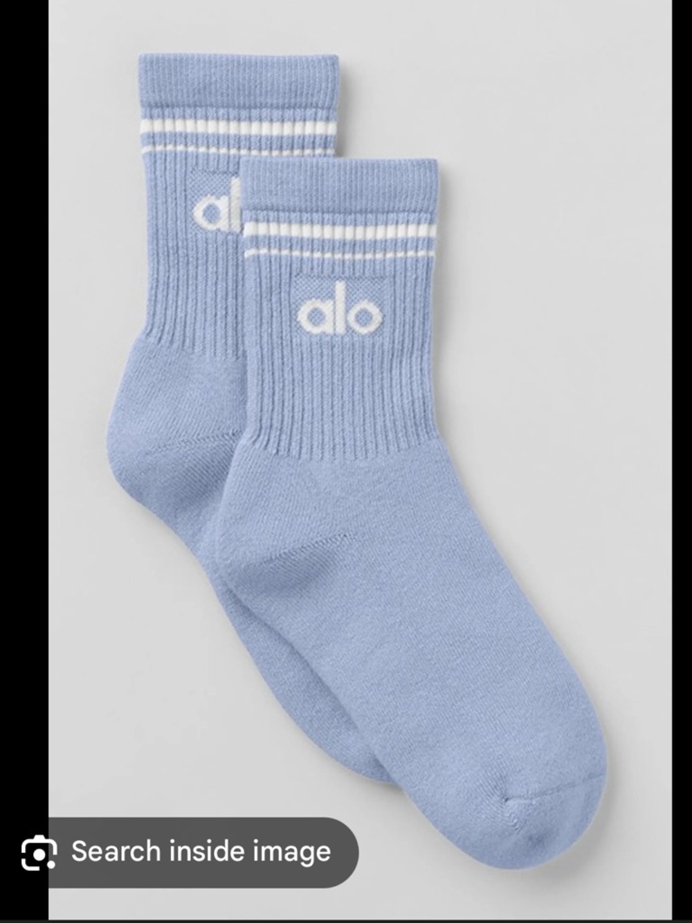 All Unisex Half-Crew Throwback Sock - Winter Frost/White